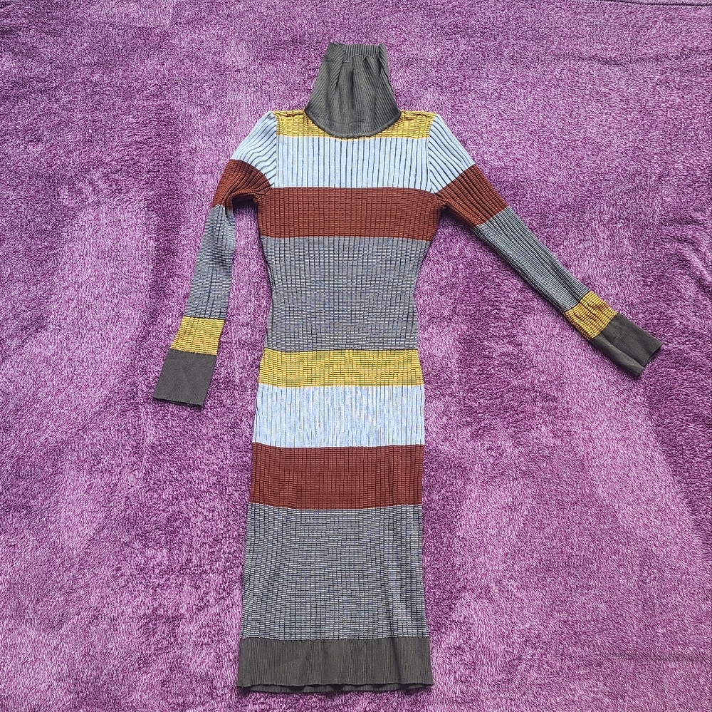 Form-fitting Earth toned dress